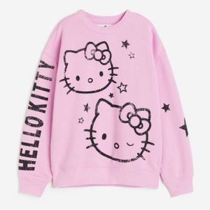 NWOT H&M x Hello Kitty Oversized Sweatshirt, Pink